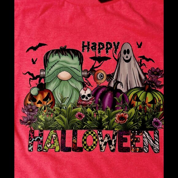 🎀 Size XS – Kids' Pink Halloween Tee with Softcore Theme - Picture 2 of 3